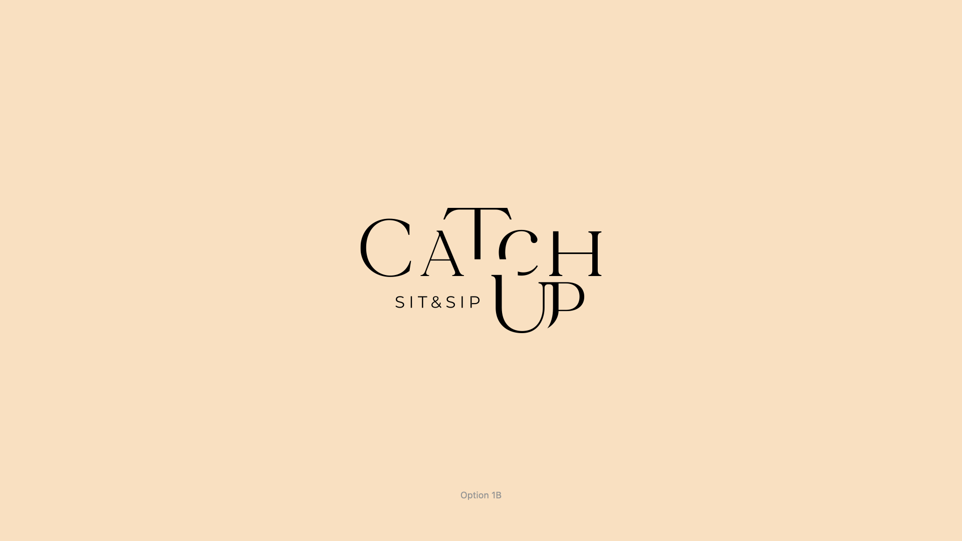 Phương án logo Catch Up Sit and Sip