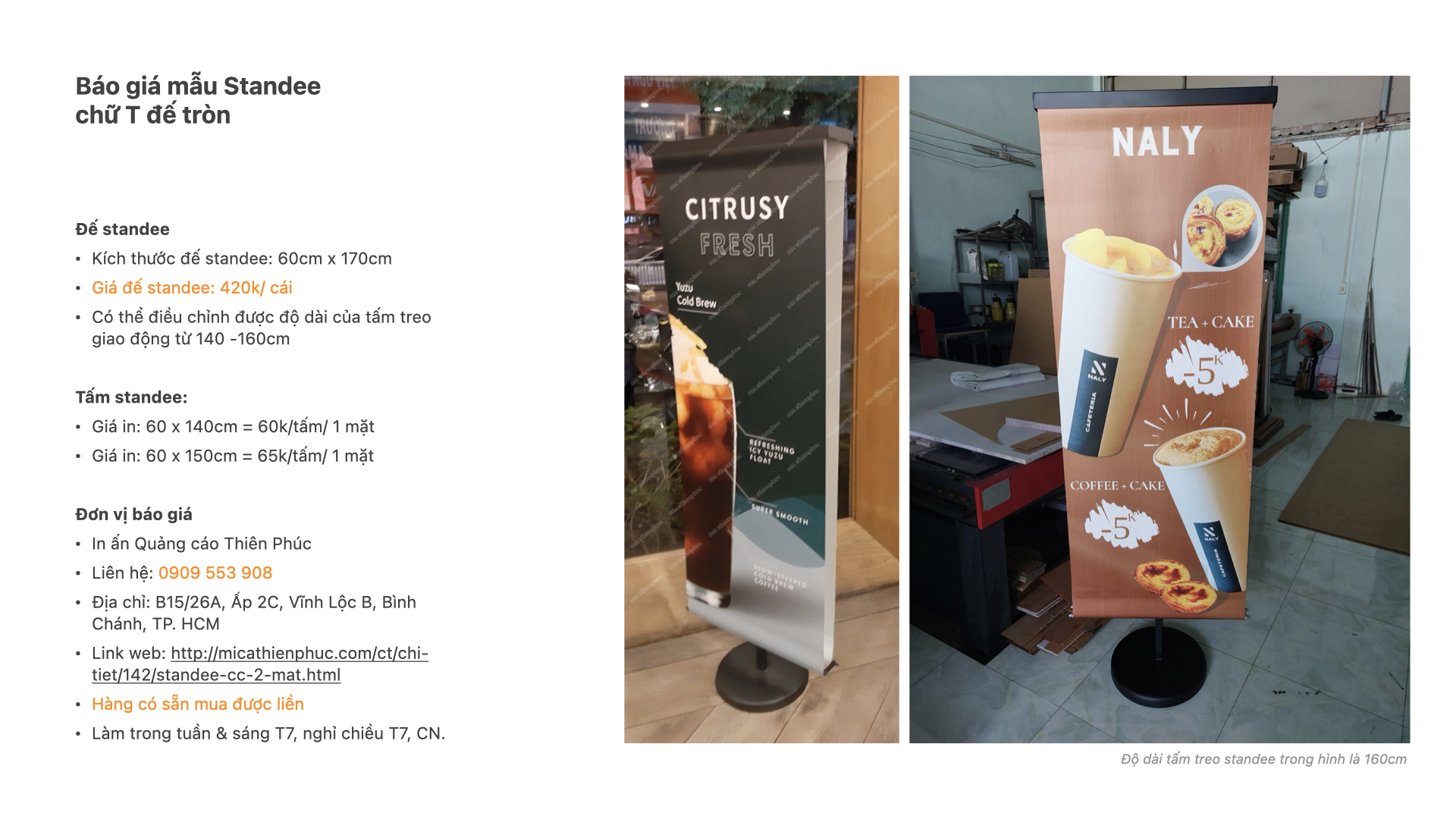 Thiết kế standee và quy cách thi công Catch Up