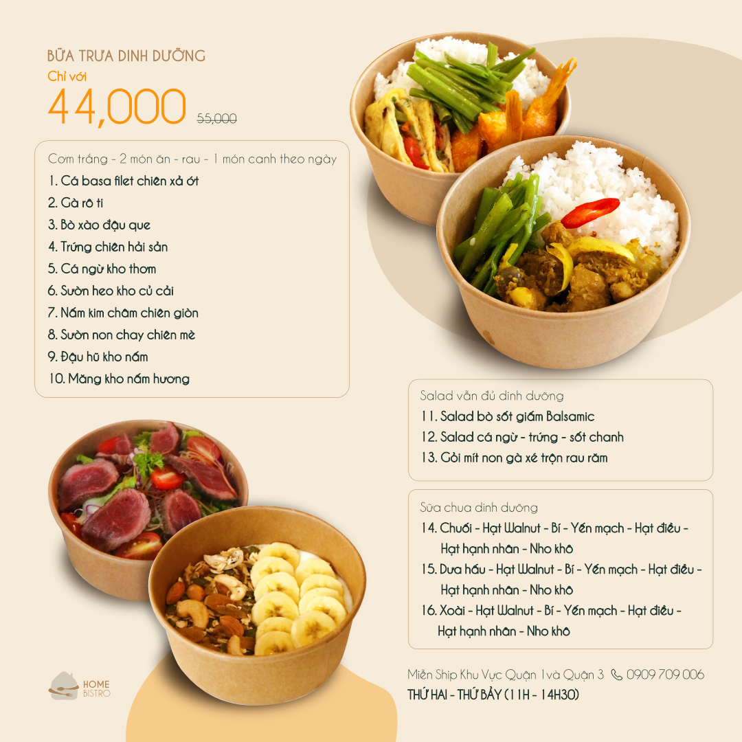 Bài đăng mạng xã hội của Home Bistro