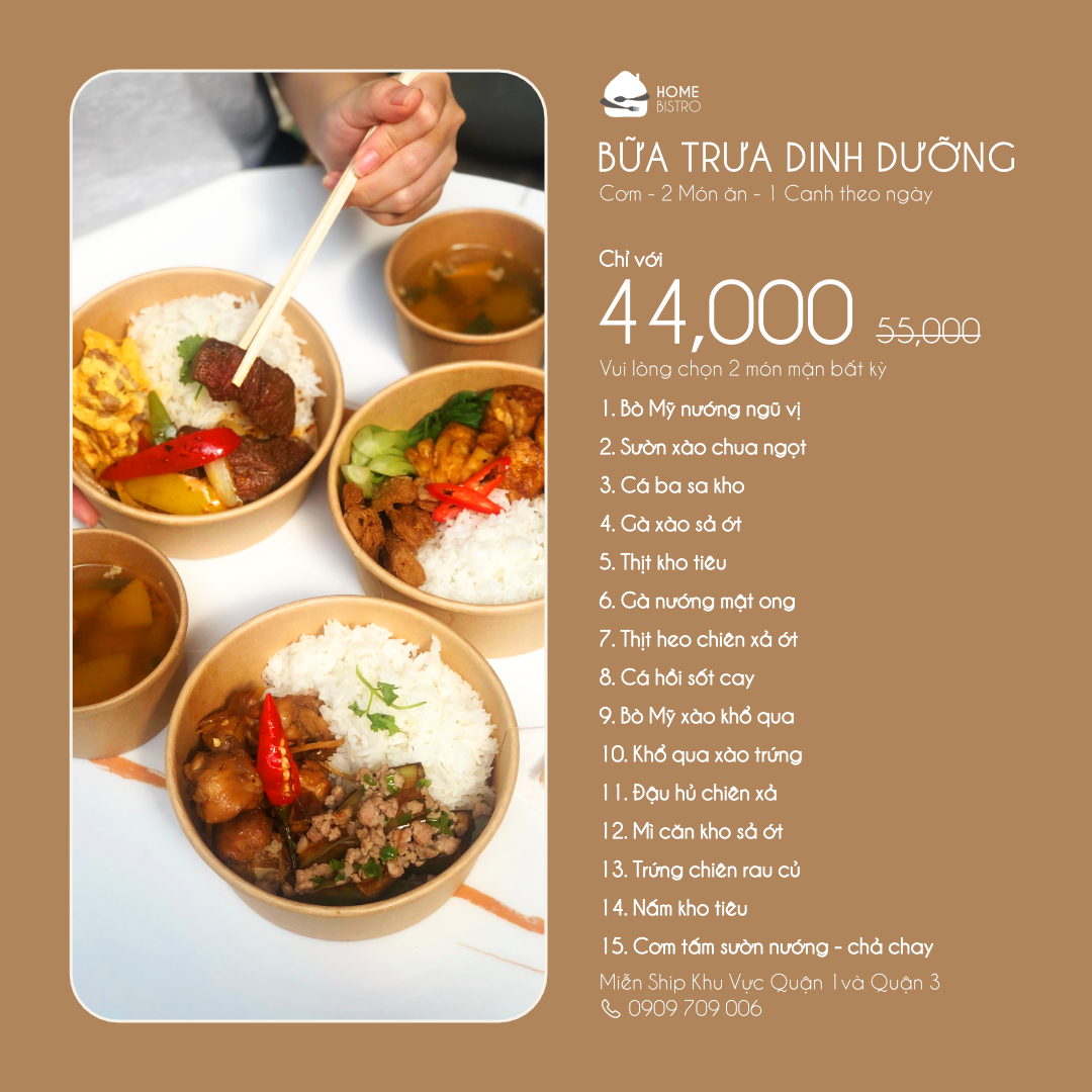 Banner set trưa mới của Home Bistro
