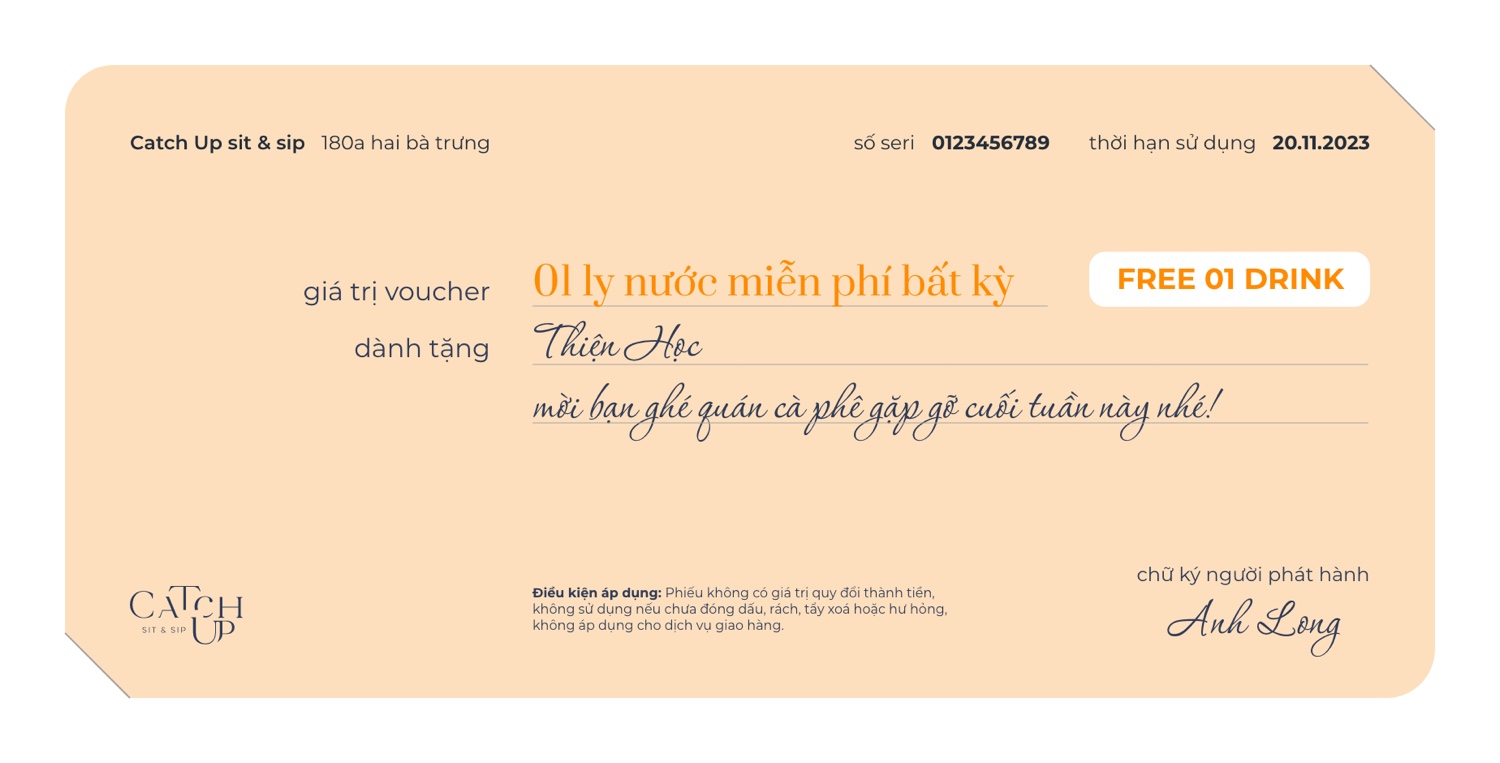 Thiết kế voucher Catch Up